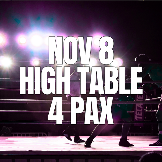 Nov 8 High Table | Drinks & Food inc. (4 people)